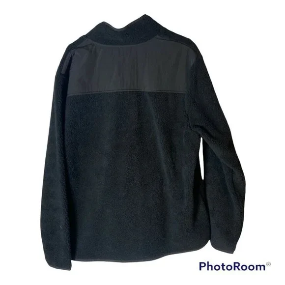 Nordstrom Men’s Shop Fleece Quarter Zip Black Pullover Size XL NWT - Picture 2 of 6